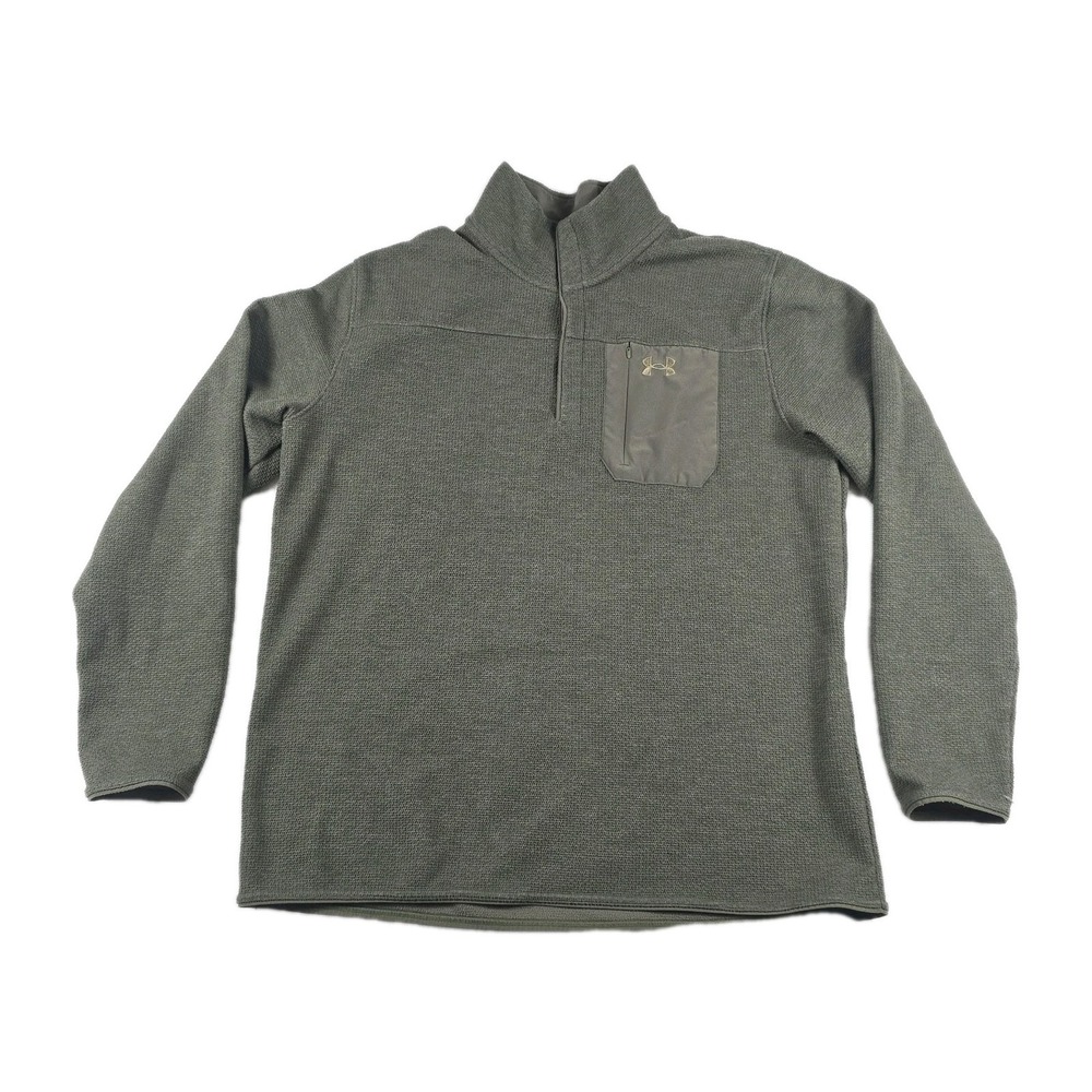 Under Armour Specialist Henley 2.0 Men's XXL Green 1/4 Zip Fleece Pullover Golf